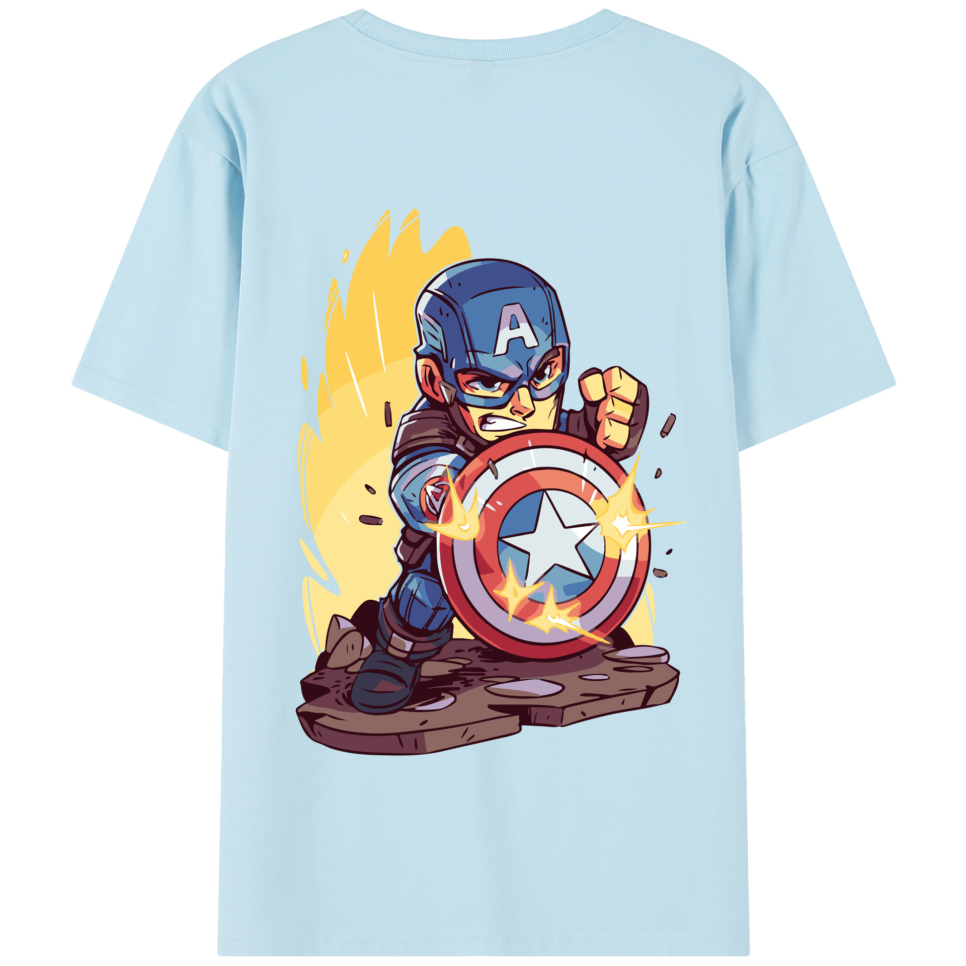 （画像用） アベンジャーズ The Avengers 綿100％半袖Tシャツ（背面プリント）